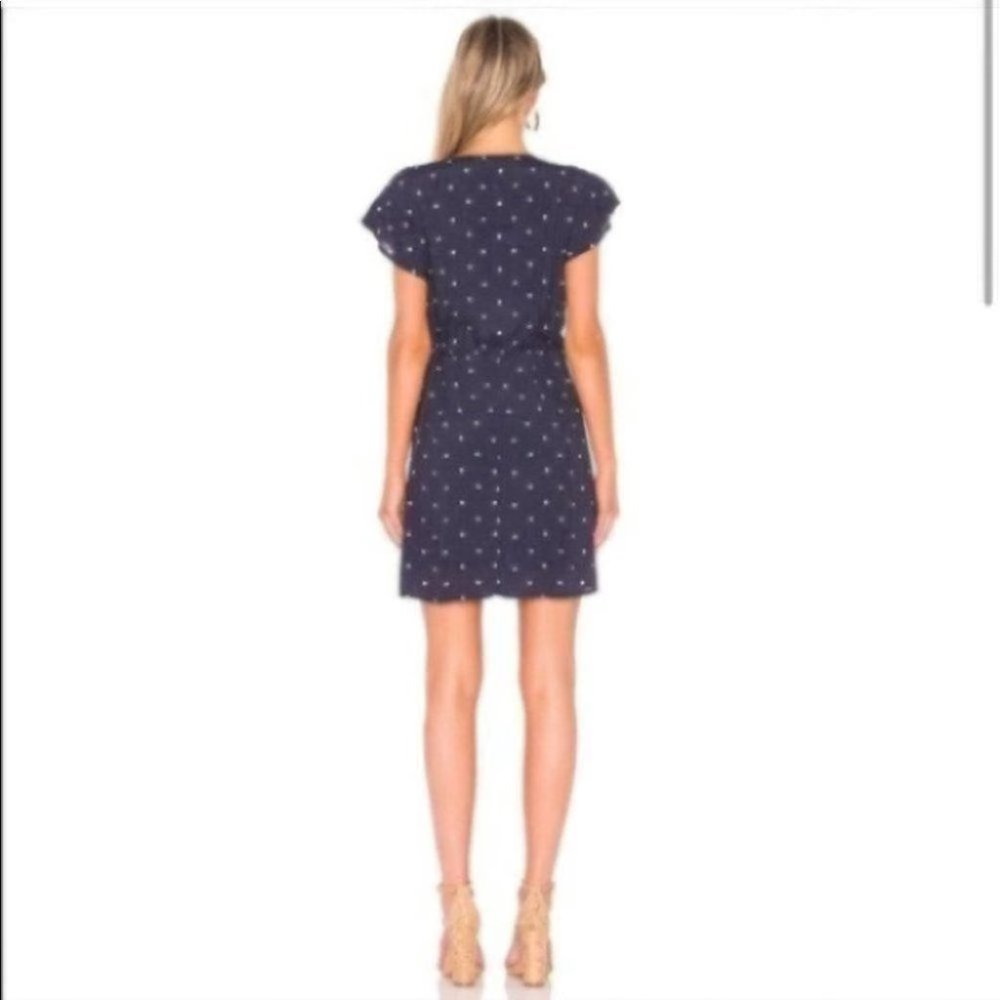Rails Polka Dot Flutter Sleeve Wrap Dress In Navy - image 6